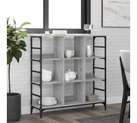 Sideboard Grey Sonoma 102x32x103.5 cm Engineered Wood & Metal Storage Cabinet UK