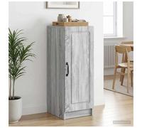 Sideboard Grey Sonoma 33x34.5x87cm Engineered Wood Slim Storage Cupboard 1 Door