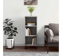 Sideboard Grey Sonoma 34.5x32.5x90 cm Engineered Wood & Metal Storage Cabinet UK