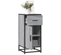 Sideboard Grey Sonoma 35.5x35x76 cm Engineered Wood and Metal