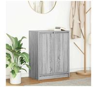 Sideboard Grey Sonoma 57x34x76 cm Engineered Wood 2-Door Storage Cabinet Console