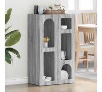 vidaXL Sideboard Grey Sonoma 59 x 35 x 100.5 cm Engineered Wood