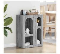 Sideboard Grey Sonoma 59x35x80.5cm Engineered Wood Modern Storage Cabinet office