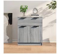 Sideboard Grey Sonoma 60x30x70 cm Engineered Wood Compact Storage Console -Slim