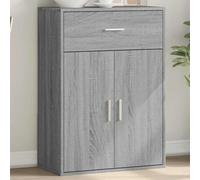 Sideboard Grey Sonoma 60x30x84cm Engineered Wood 1 Drawer 2 Door Modern Storage
