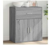 Sideboard Grey Sonoma 60x31x70cm Engineered Wood 2Door Contemporary Storage Kit