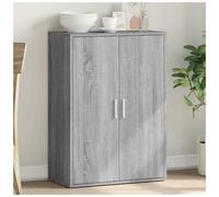 Sideboard Grey Sonoma 60x31x84 cm Engineered Wood 2-Door Modern Storage Compact