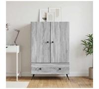 Sideboard Grey Sonoma 66x34.5x95cm Engineered Wood 1 Drawer 2 Door Storage Ample