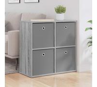 Sideboard Grey Sonoma 68.5 x32x67cm Engineered Wood 4 Drawer Minimalist Storage