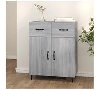 Sideboard Grey Sonoma 69.5x34x90 cm Engineered Wood Compact Hallway Storage Slim