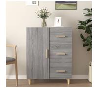 Sideboard Grey Sonoma 69.5x34x90 cm Engineered Wood Compact Storage Slim Cabinet
