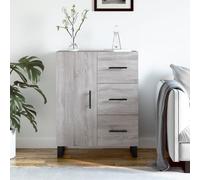 Sideboard Grey Sonoma 69.5x34x90 cm Engineered Wood & Metal Storage Unit Console