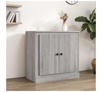 Sideboard Grey Sonoma 70x35.5x67.5cm Engineered Wood 2-Door Rustic Storage Unit