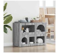 Sideboard Grey Sonoma 80.5x35x59 cm Engineered Wood Modern Storage Console Unit