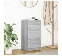 Sideboard Grey Sonoma Engineered Wood 37.5x35x76cm 3-Drawer Compact Storage Unit