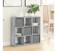 Sideboard Grey Sonoma Engineered Wood 73.5x24x69.5cm Slim 3 Drawer Storage Ideal