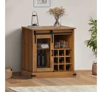 Sideboard HALDEN w/ Sliding Door & Wine Bottles Holder Kitchen Storage Cupboard