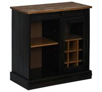 Sideboard HALDEN w/ Sliding Door & Wine Bottles Holder Kitchen Storage Cupboard