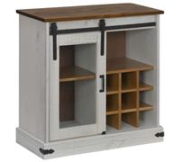 Sideboard HALDEN with Sliding Door Solid Wood Sideboard Cabinet vidaXL