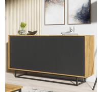 Sideboard Halo Loft 160Cm - Dark Oak & Black