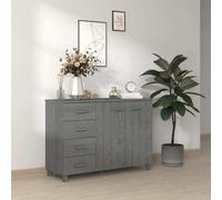 Sideboard HAMAR Dark Grey 113x40x80 cm Solid Wood Pine
