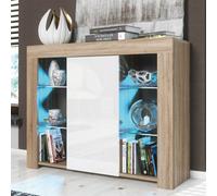 Sideboard Harbor 97Cm - Oak & White Gloss Doors