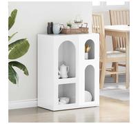 Sideboard High Gloss White 59x35x80.5cm Engineered Wood Storage Cabinet for Home