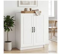 Sideboard High Gloss White 66 x 34.5 x 87 cm Engineered Wood 2-Door Storage Slim