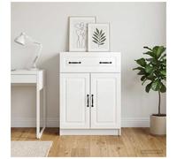 Sideboard High Gloss White 66x34.5x87cm Engineered Wood 1 Drawer 2 Doors Storage