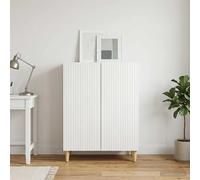Sideboard High Gloss White 66x34.5x90 cm Engineered Wood Vintage Modern Storage
