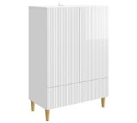 vidaXL Sideboard High Gloss White 66 x 34.5 x 95 cm Engineered Wood