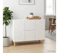 vidaXL Sideboard High Gloss White 89 x 34.5 x 60 cm Engineered Wood
