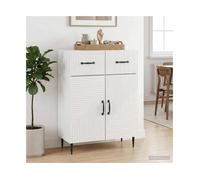 Sideboard High Gloss White Engineered Wood 66x34.5x89.5cm 1 Drawer 2 Doors Shelf