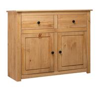 Sideboard Highboard Cabinet Cupboard 2 Drawers 2 Doors Solid Pine Wood vidaXL