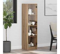 Highboard With Glass Doors 35X37X142 Cm