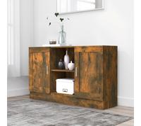 vidaXL Sideboard Smoked Oak 120x30.5x70 cm Engineered Wood NEW
