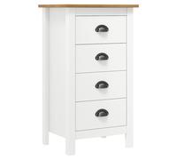 vidaXL Solid Wood Pine Sideboard Hill White 46x35x80 cm Storage Organiser