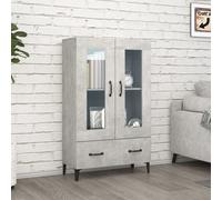 vidaXL Highboard Concrete Grey 70x31x115 cm Engineered Wood