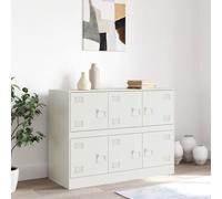 vidaXL Sideboard White 99x39x73 cm Steel