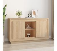 Sideboard Home Storage Side Cabinet Cupboard Highboard w/ Doors & 6 Compartments