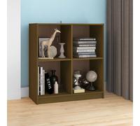 Sideboard Honey Brown Solid Pinewood Untreated 70x33x76 cm Storage Side Cabinet