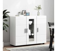 Sideboard Kitchen Buffet Cupboard Living Room Cabinet TV Stand with 3 Doors