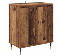 Sideboard Old wood 60x35x70cm Engineered Wood 2 Door Modern Black Legs 60kgCap.
