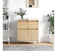 vidaXL Sideboard Storage Side Cabinet Cupboard Sonoma Oak Engineered Wood