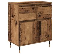 vidaXL Sideboard Black Oak 60 x 35 x 70 cm Engineered Wood and Iron