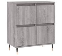 (white) vidaXL Sideboard Storage Side Cabinet Cupboard Grey Sonoma Engineered Wood