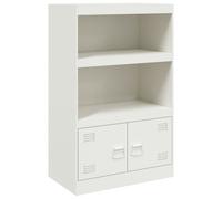 (white) vidaXL Sideboard Home Storage Cupboard Side Cabinet Highboard White Steel