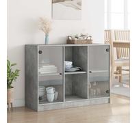 Sideboard Living Room Wood Cupboard Storage Unit with 6 Compartments & 2 Doors