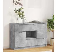 Sideboard Minimal Concrete Grey 100x30x65.6cm Engineered Wood 2 Doors 1-Drawer