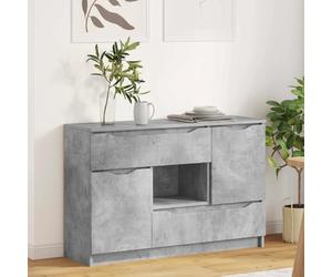 Sideboard Minimal Concrete Grey 100x30x65.6cm Engineered Wood 2 Doors 1-Drawer